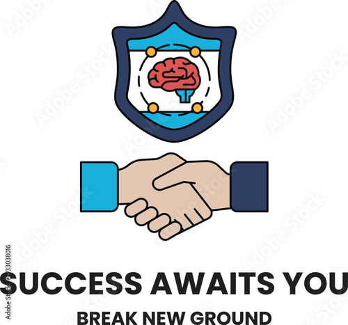 The image is meant to convey the idea of breaking new ground