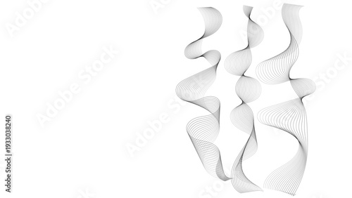 Abstract gray color linear background. Flowing particles future technology concept abstract gray wave Dynamic wave pattern. Futuristic technology concept. Vector illustration