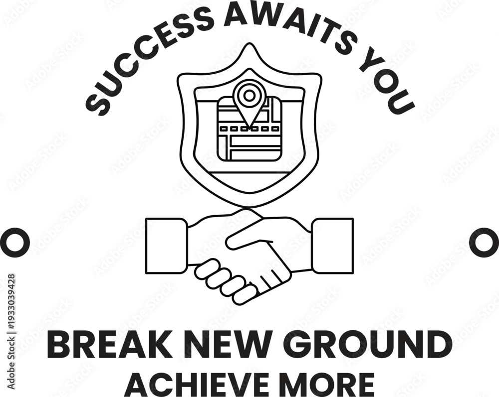 Obraz premium A logo for a company that says success awaits you
