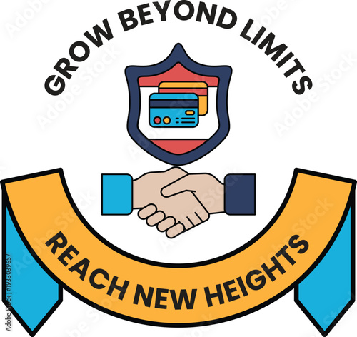 A logo for Grow Beyond Limits that says Reach New Heights
