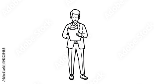 Businessman Clipboard Data Analysis Business Strategy
