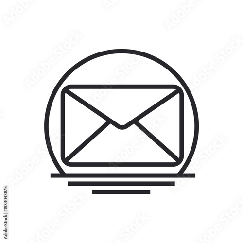 email icons outline and Flat Style,transparent background