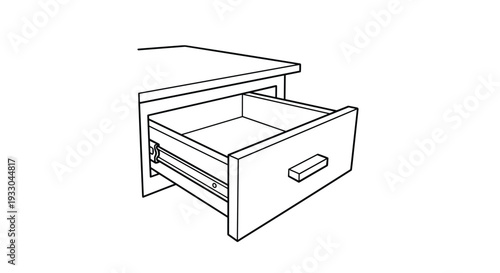 Open Drawer Furniture Detail Business Concept