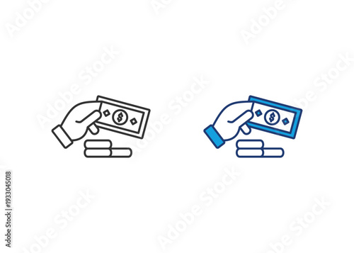 Cash Icon Set Multiple Style Collection