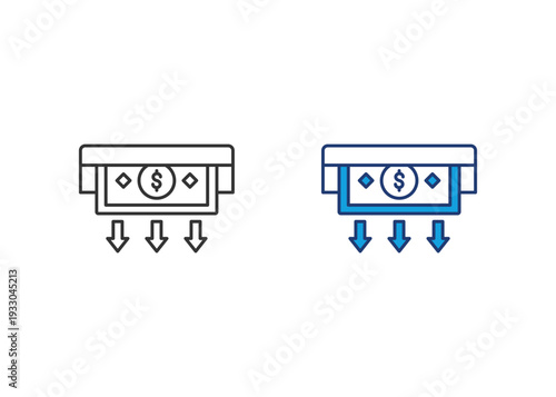 Withdrawal Icon Set Multiple Style Collection