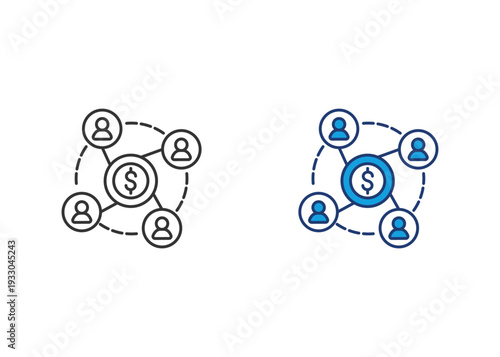 Mutual Fund Icon Set Multiple Style Collection