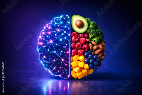 Brain Health Superfood Intelligence Concept