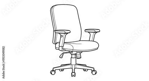 Office Chair Design Line Art Commercial Concept