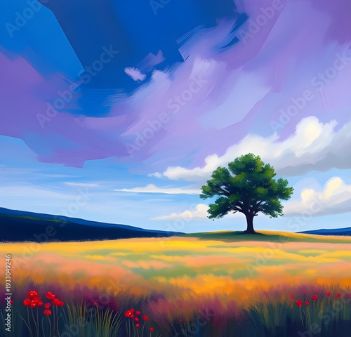 autumn, fall, landscape, trees, tree, sky, oil, painting, artwork, art, nature, forest, foliage, leaves, leaf, golden, orange, yellow, red, brown, seasonal, season, calm, peaceful, serene, horizon, cl