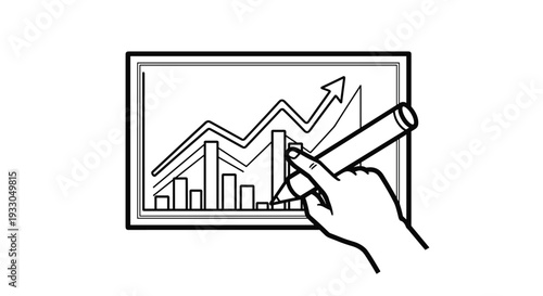 Graph Analysis Strategy Chart Growth Arrow