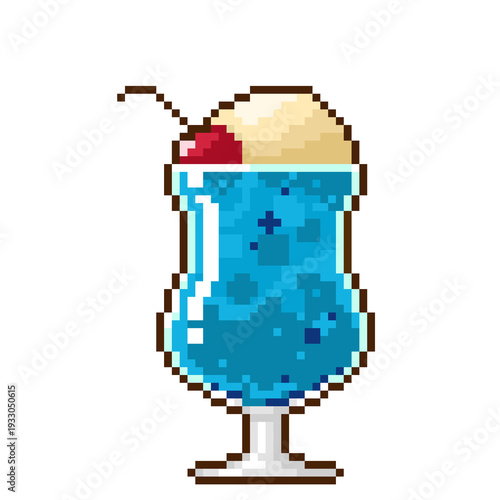 水色ソーダのドット絵