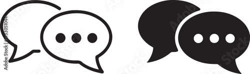 Black speech bubble collection.Chat Speech Bubble Icon Set,Set of speech bubble. Speech bubble comic