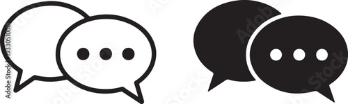 Black speech bubble collection.Chat Speech Bubble Icon Set,Set of speech bubble. Speech bubble comic