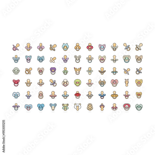 Diverse Set of Small Character Icons in Pixel Art Style