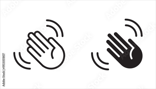 Vector hand icon set, perfect for conveying concepts of prayer, giving, receiving, help, and support. Editable white background.