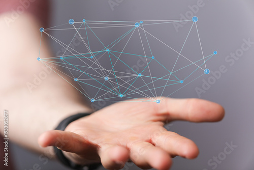 Abstract image of a hand in...