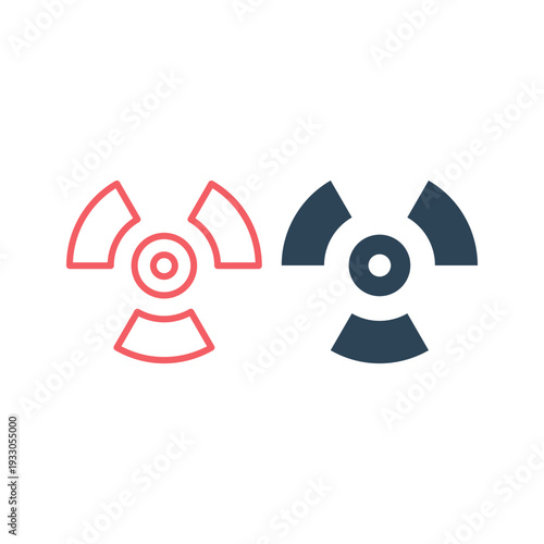 International bio hazard symbol vector sign isolated illustration icons set