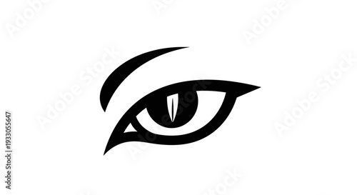 Stylized Black and White Eye Illustration.