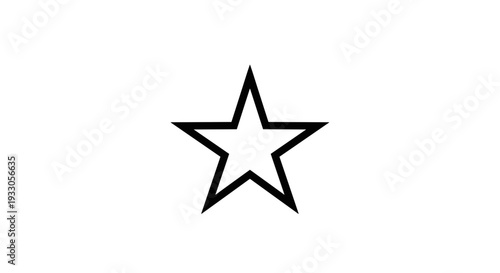 Simple Black Star Icon on White.