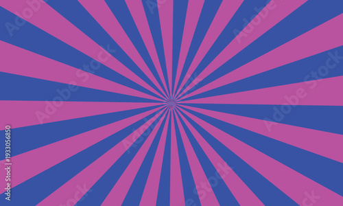 Bright pink and blue radial sunburst pattern radiating cheerful and youthful vibrancy