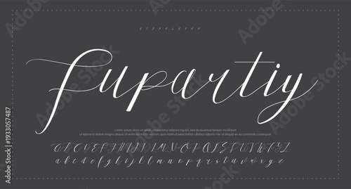 Script Brush Font Type Font lettering handwritten. vector illustration 