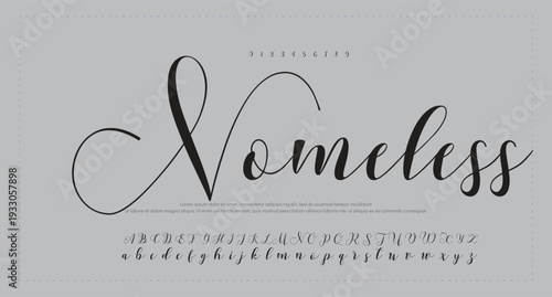 Script Brush Font Type Font lettering handwritten. vector illustration 