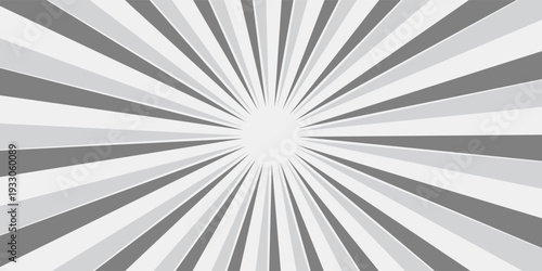 Ray sun light. Sunburst background. Radial circle line. Pattern starburst. Comic beam lines. Sun effect rays. Abstract firework. Concentration stripe. Cartoons lightning style. Vector illustration