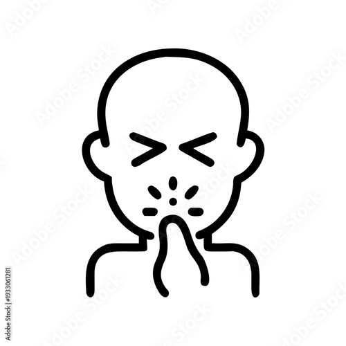 Person depicting a gesture of silence or secrecy with finger to lips isolated on white background, Vector