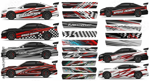 Diverse collection of racing cars showcasing dynamic speed and vibrant designs.
