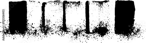 Abstract high contrast rectangle stencil with trail blaze style for creative design