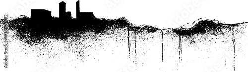 High contrast abstract water fill deck plate stencil design for artistic projects