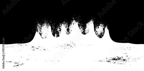 Abstract high contrast stencil waterfall spray veil design for art and decor