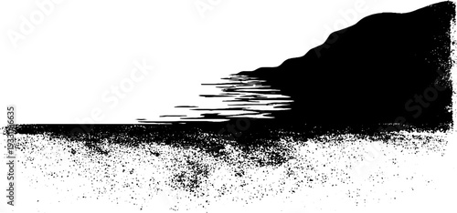 Abstract high contrast weld bead ripples stencil design for art projects