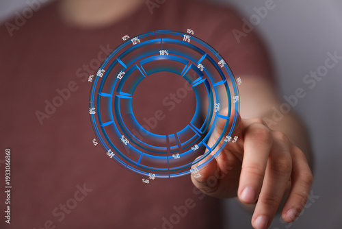 A hand interacting with a d...
