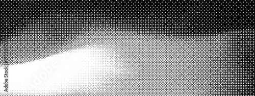 Game dither pattern with bit pixel and bg 8 for gradient bitmap background. Black vintage mosaic and repeat vanishing with speckle computer and old simple illustration. Horizontal video and block