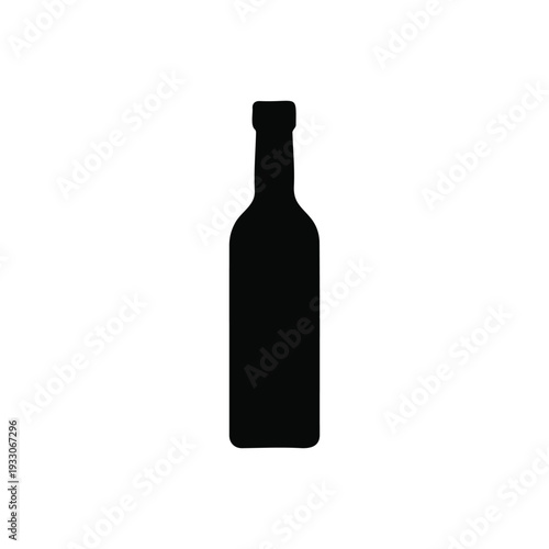 Olive oil bottle silhouette vector flat illustration design.