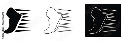 Dynamic shoe designs with sharp spikes in modern black and white