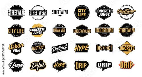 Collection of Streetwear and Urban Style Logos and Badges.