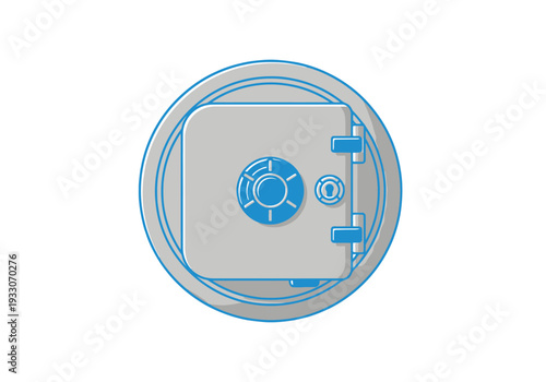 Secure Strongbox Symbol Representing Safeguarding Assets Financial Security and Protection of Valuables Through Digital Iconography
