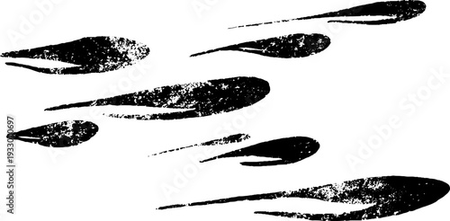 High contrast windshield raindrop trails stencil design for print and art projects