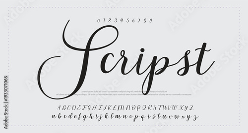 letter design with signature font style