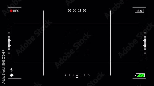 Wallpaper Mural Camcorder interface overlay with alpha channel. 4k animation Torontodigital.ca