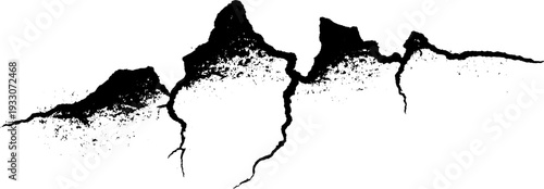 Abstract high contrast yam skin fissures stencil design for art projects