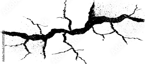 High contrast abstract fissures in yam skin stencil art for decorative design