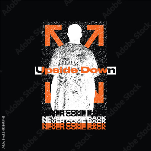 upside down never come back simple vintage fashion