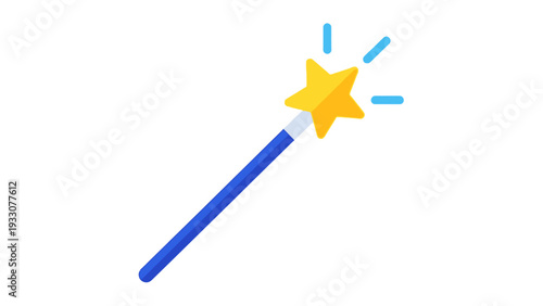 Magical Star Wand with Sparkles - Fantasy and Imagination Concept