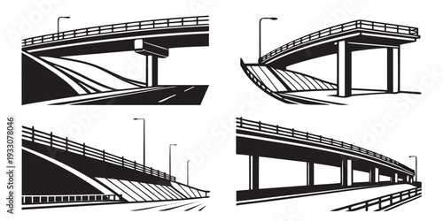 A comparison of different roof types and their structural elements Vector