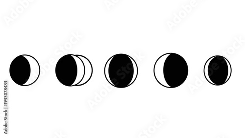 Moon Phases Cycle Graphic Illustration