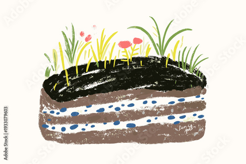 Garden Gravel Drainage System Diagram