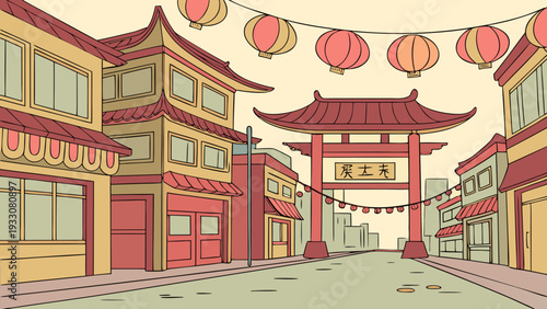 chinese temple in the morning